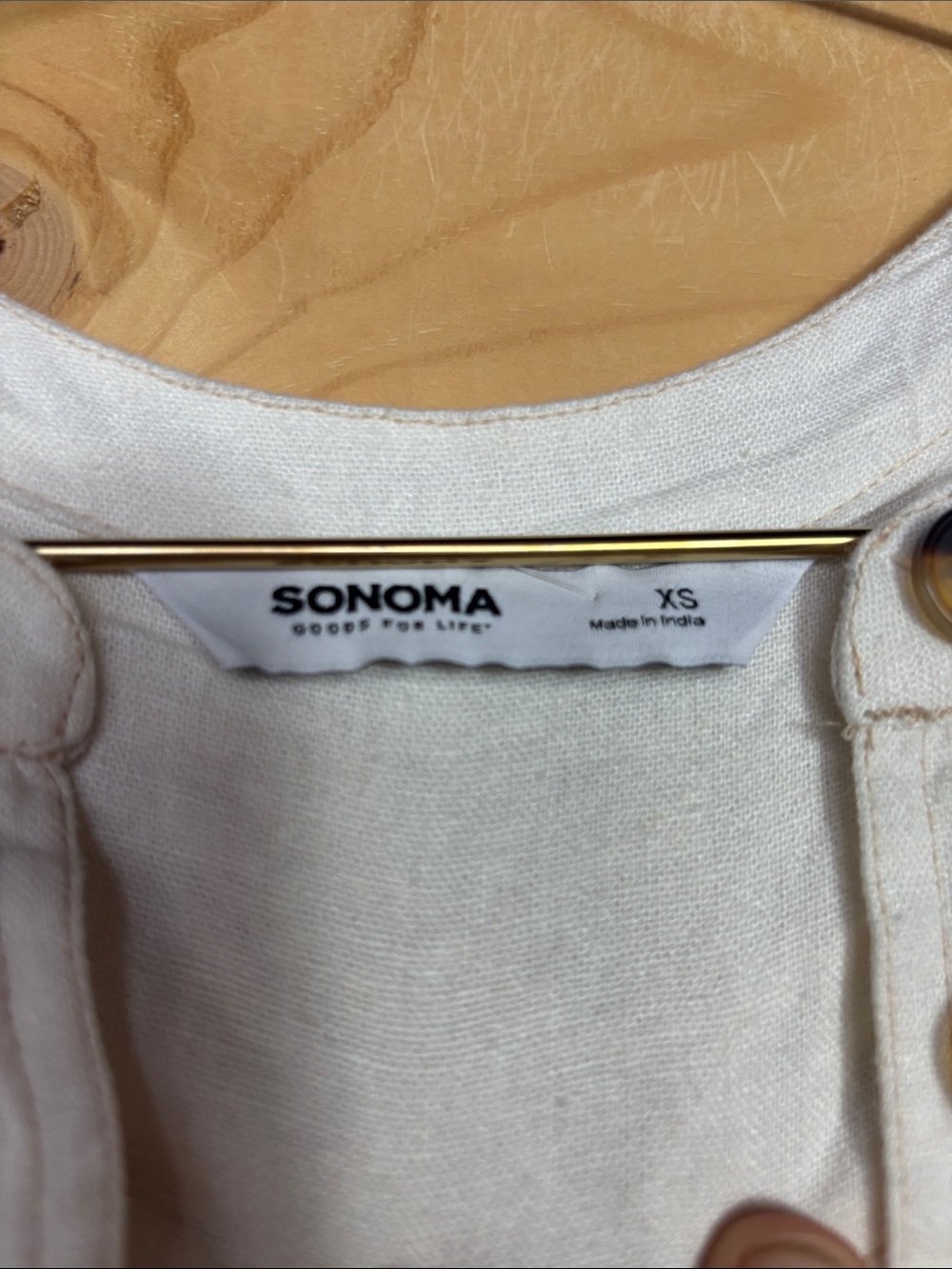 Sonoma white linen blend western style mini dress XS - Picture 6 of 10